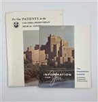 Walter Hagen's Personal Patient Information and Promotional Ephemera. The Presbyterian Hospital, ca. 1960-1965.