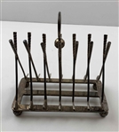 Superior Silver Plate Co. Golf-Themed Silver-Plated Novelty Toast Rack