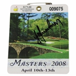 Trevor Immelman Signed 2008 Masters Tournament SERIES Badge #Q09075 JSA ALOA
