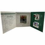 2001 Upper Deck Golf Premiere Edition Promotional Folder with Tiger Woods Rookie Card No. 1