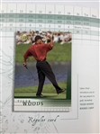 2001 Upper Deck Golf Premiere Edition Promotional Folder with Tiger Woods Rookie Card No. 1