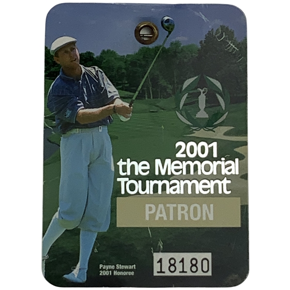 2001 Memorial Tournament Badge - Tiger Woods PGA Tour Win #28