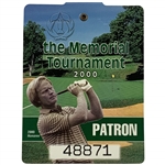 2000 The Memorial Tournament Badge Jack Nicklaus Honoree - Tiger Woods PGA Tour Win #19