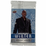 2017 Upper Deck Winter Sealed Promotional Trading Card Pack featuring Michael Jordan on Top & Tiger Woods Inside