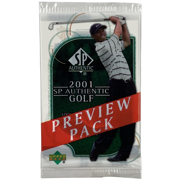 2001 Upper Deck SP Authentic Golf Tiger Woods Preview Pack