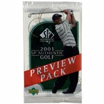 2001 Upper Deck SP Authentic Golf Tiger Woods Preview Pack
