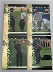 A Collection of 2001 Upper Deck Tiger Woods Tiger s Tales Cards and a Sealed Golf Heroes Playing Card Deck