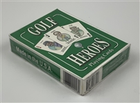 A Collection of 2001 Upper Deck Tiger Woods Tiger s Tales Cards and a Sealed Golf Heroes Playing Card Deck