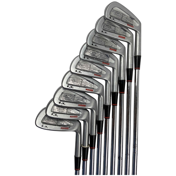 Greg Normans Personal Cobra 2-9 & P G.N. Stamped Iron Set w/ Lead Tape