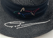Greg Norman's Signed Personal Shark TaylorMade Signature Black Straw Golf Hat JSA ALOA