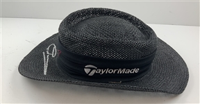 Greg Norman's Signed Personal Shark TaylorMade Signature Black Straw Golf Hat JSA ALOA