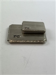 Vtg. Pair of Matching MS Rodenberg Co Art Deco SilverTone Golf Themed Cigarette & Match Safes