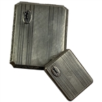Vtg. Pair of Matching MS Rodenberg Co Art Deco SilverTone Golf Themed Cigarette & Match Safes
