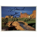 Jack Nicklaus & Open Champs Signed St. Andrews Links Old Course Postcard JSA ALOA