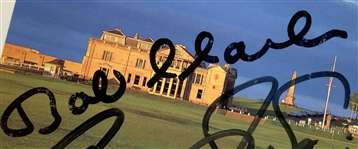 Jack Nicklaus & Open Champs Signed St. Andrews Links Old Course Postcard JSA ALOA