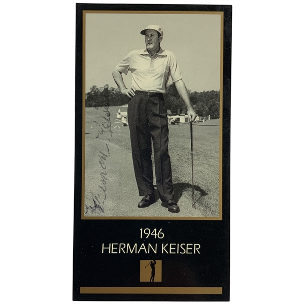 Herman Keiser Signed 1993 Grand Slam Ventures Champions of Golf Card JSA ALOA