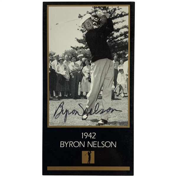 Byron Nelson Signed 1993 Grand Slam Ventures Champions of Golf The Masters Collection JSA ALOA