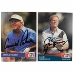 Palmer & Nicklaus Signed Pro Set PGA Tour Golf Trading Cards JSA ALOA