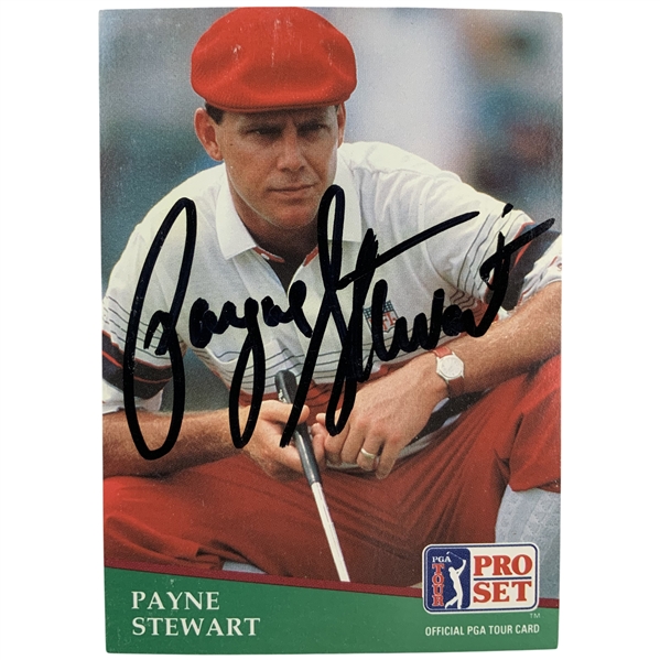 Payne Stewart Signed 1991 Pro Set PGA Tour Card JSA ALOA