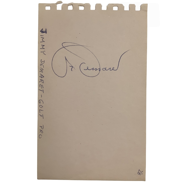 Jimmy Demaret Signed Album Page JSA ALOA