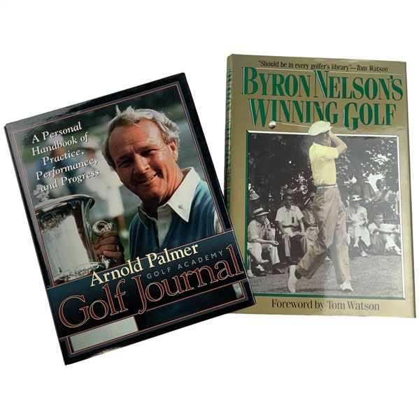 Palmer & Nelson Signed Golf Books: Arnold Palmer, Golf Journal (1997) & Byron Nelson, Winning Golf JSA ALOA