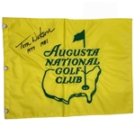 Tom Watson Signed Augusta National Golf Club Flag w/ Years Won JSA ALOA