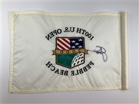 Jack Nicklaus Signed 2000 US Open at Pebble Beach Embroidered Flag JSA ALOA