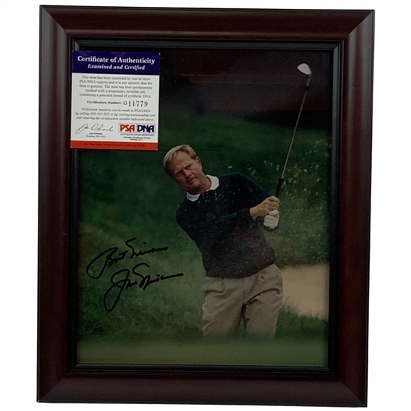 Jack Nicklaus Hand Signed Bunker Shot Photograph PSA/DNA