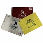 A Trio of 2015 Jordan Spieth Major Championship Souvenir Golf Pin Flags