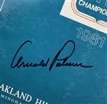 Two 1981 U.S. Senior Open Memorabilia Items Including Arnold Palmer Signed Program JSA ALOA