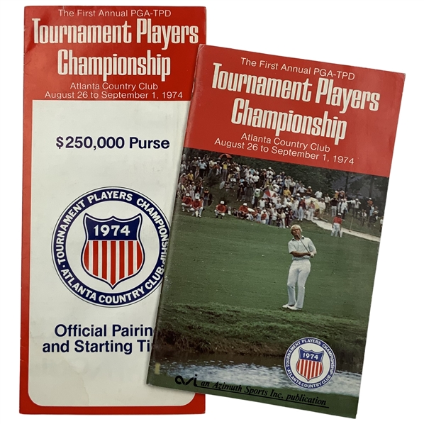 1974 Inaugural Tournament Players Championship Golf Ephemera - Nicklaus Win!