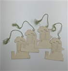 A Set of Four Art Deco Golfing Theme Bridge Tally Cards