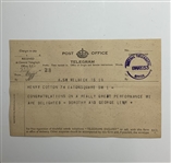 British Post Office. A Collection of Telegrams Addressed to Sir Henry Cotton. May 8, 1953.