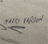 Harry Vardon, Graphite Drawing of a Golfer
