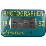 1997 Masters Tournament Official Photographer Media Badge Number 13 Tiger Win!