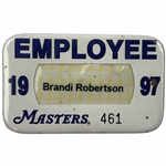 1997 Masters Tournament Series Metal Employee Badge Tiger Win #1