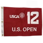 U.S. Open USGA Game Used Red Embroidered Golf Flag Hole #12 