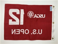 U.S. Open USGA Game Used Red Embroidered Golf Flag Hole #12 