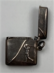 Vintage Webster Company Sterling Silver Golfing Scene Vesta Case