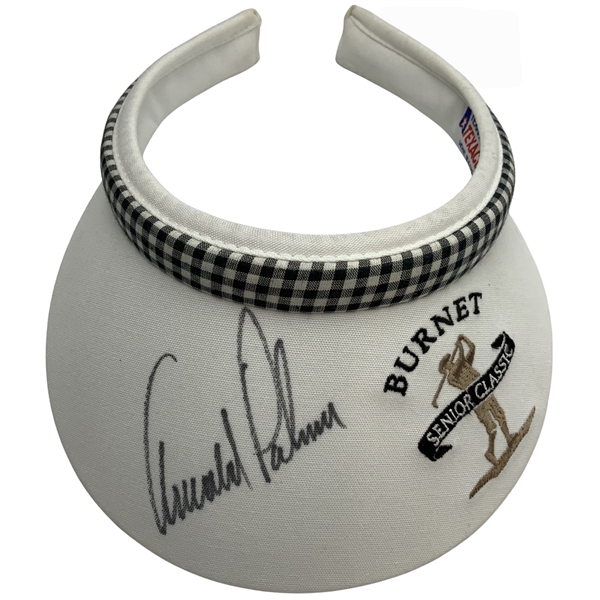 Arnold Palmer Signed Burnet Senior Classic Golf Visor JSA #AV49278