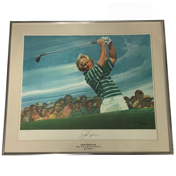 Jack Nicklaus Signed Ltd Ed Living Legends Print by Bob Peak - Framed JSA ALOA