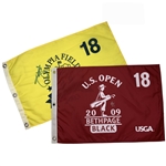 Furyk & Glover Signed US Open Flags JSA ALOA