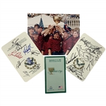 1996 Presidents Cup Signed Scorecards w/ Team Photograph & Program JSA ALOA