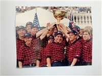 1996 Presidents Cup Signed Scorecards w/ Team Photograph & Program JSA ALOA
