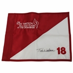 Tom Watson Signed Greenbrier Fall Golf Classic Red/White Flag JSA ALOA
