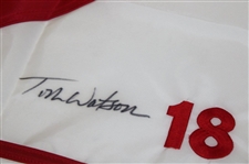 Tom Watson Signed Greenbrier Fall Golf Classic Red/White Flag JSA ALOA