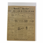 1929 Newspaper Sports Section Bobby Jones at Pebble Beach
