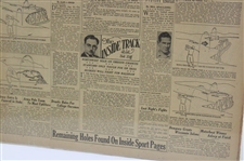 1929 Newspaper Sports Section Bobby Jones at Pebble Beach