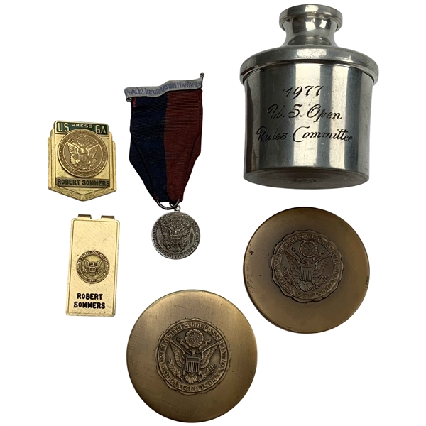 A Collection of Six Robert Sommers USGA Professional Golf Memorabilia Items