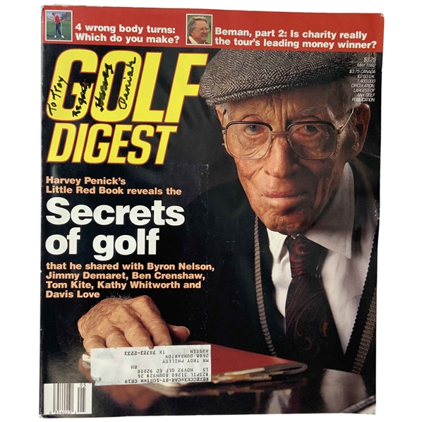 Harvey Penick Signed Golf Digest. Vol. 43, No. 5, May 1992 JSA ALOA
